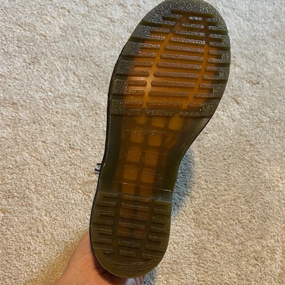 Dr. Martens White Combat Boots with Black Laces - Picture 2 of 3